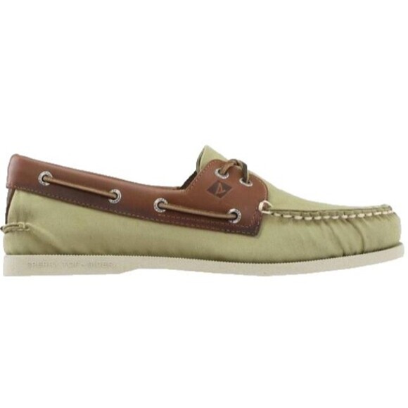 Sperry Top-Sider Men's 10 M Authentic Original Waxed Canvas Boat Shoes Tan 20739 - Picture 1 of 5